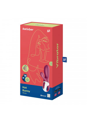 Вибратор Satisfyer Hot Bunny с функцией нагрева красный 17,5 см 4001678RED